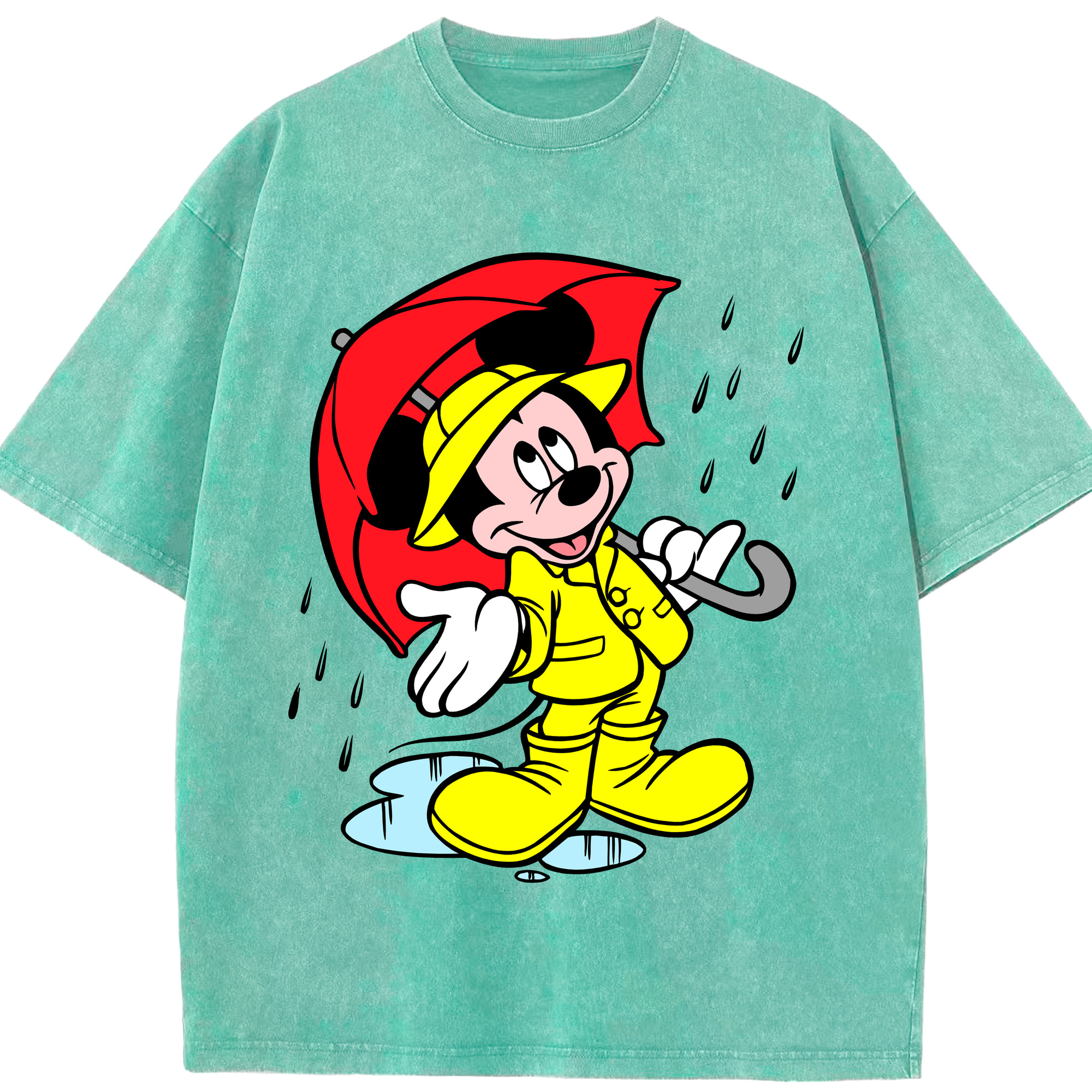 （画像用） ミッキーマウス Mickey Mouse 綿100% ヴィンテージ風 半袖Tシャツ（フロントプリント）